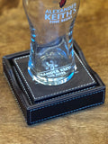 Set of 5 Leather Coasters